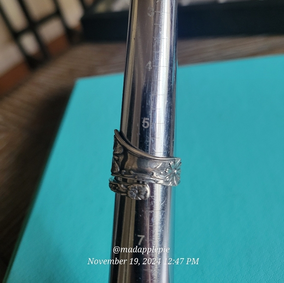 Vintage Sterling Silver Spoon Ring Butterfly Luxury Designer Celeb #136 - Picture 12 of 12